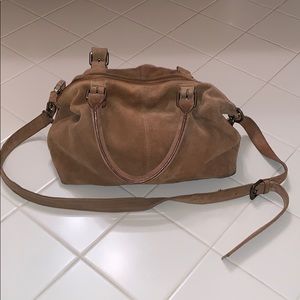 Tan suede bag from Urban Outfitters.